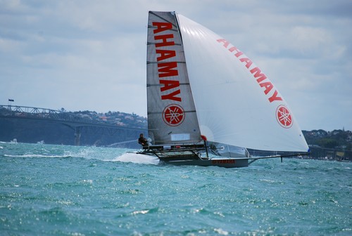 Yamaha 1  on Day 1 of the Steinlager NZ 18ft Nationals at Auckland Sailing Club © Cecile Laguette